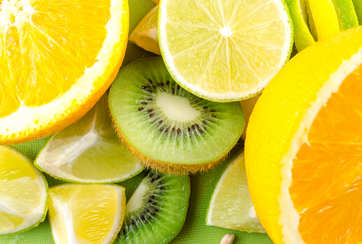 Citrus fruits: lemon, limes & kiwis