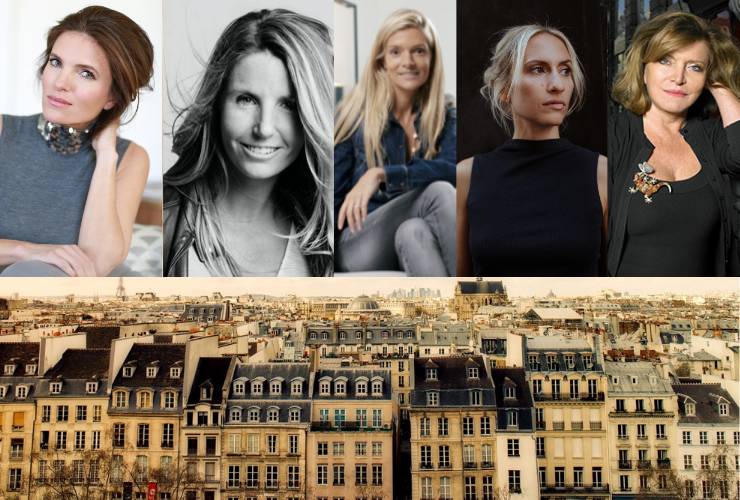 5 french women over Paris